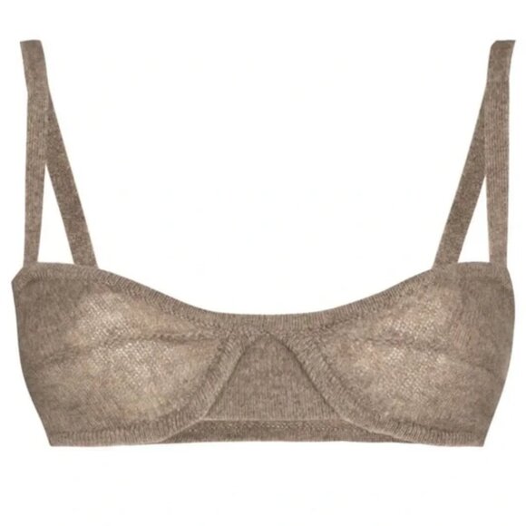 New Khaite Eda Cashmere Barley Soft Cup Bra Bralette Top XS NWT - Picture 9 of 16